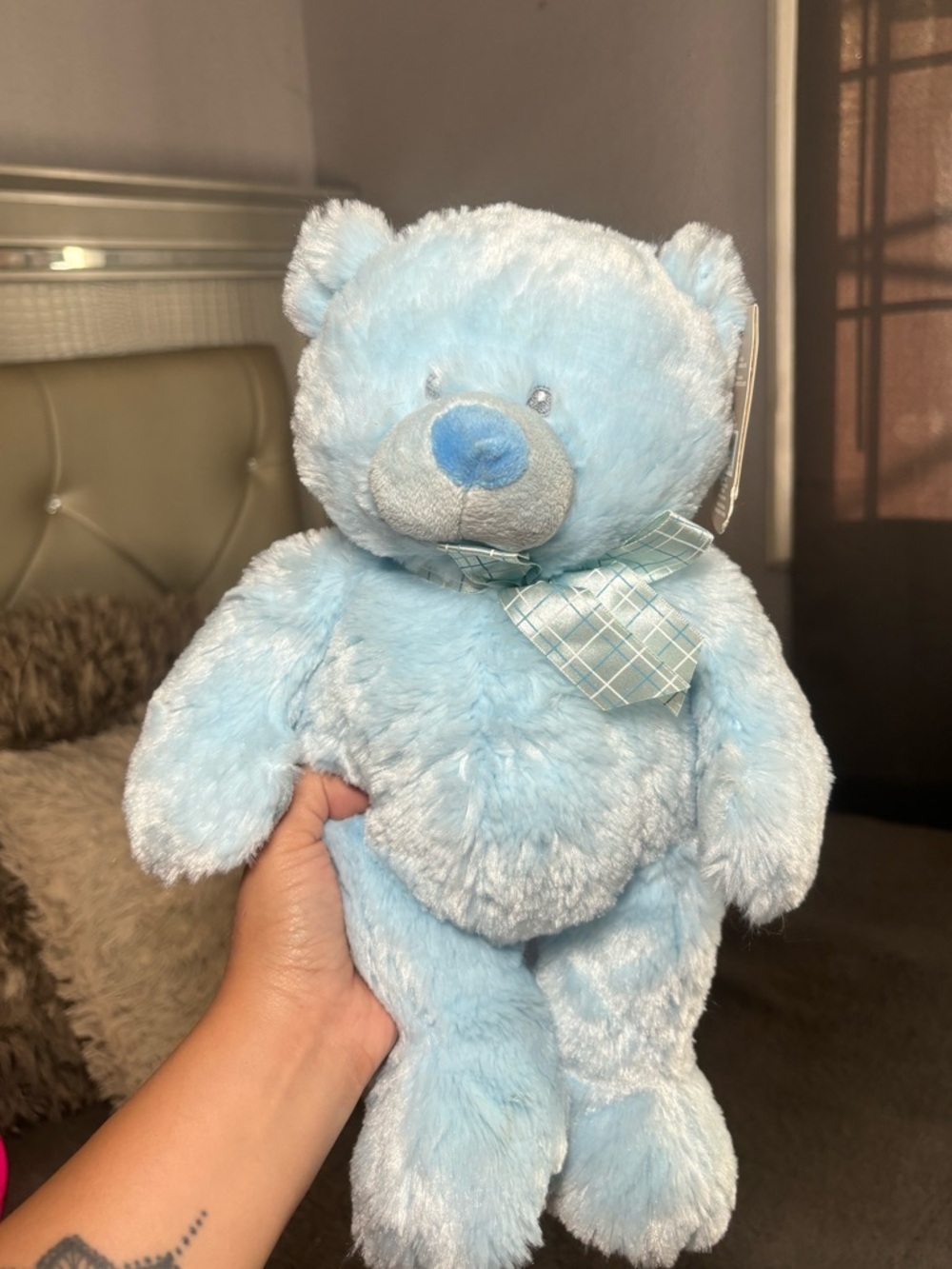 Blue bear baby plush
